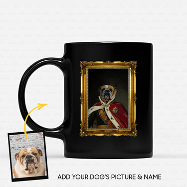 Personalized Dog Gift Idea - Royal Dog's Portrait 11 For Dog Lovers - Black Mug